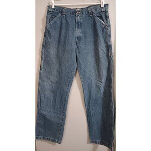 Levi Strauss 36x34 Carpenter Medium Wash Casual Retro Work Outdoor Denim Jeans